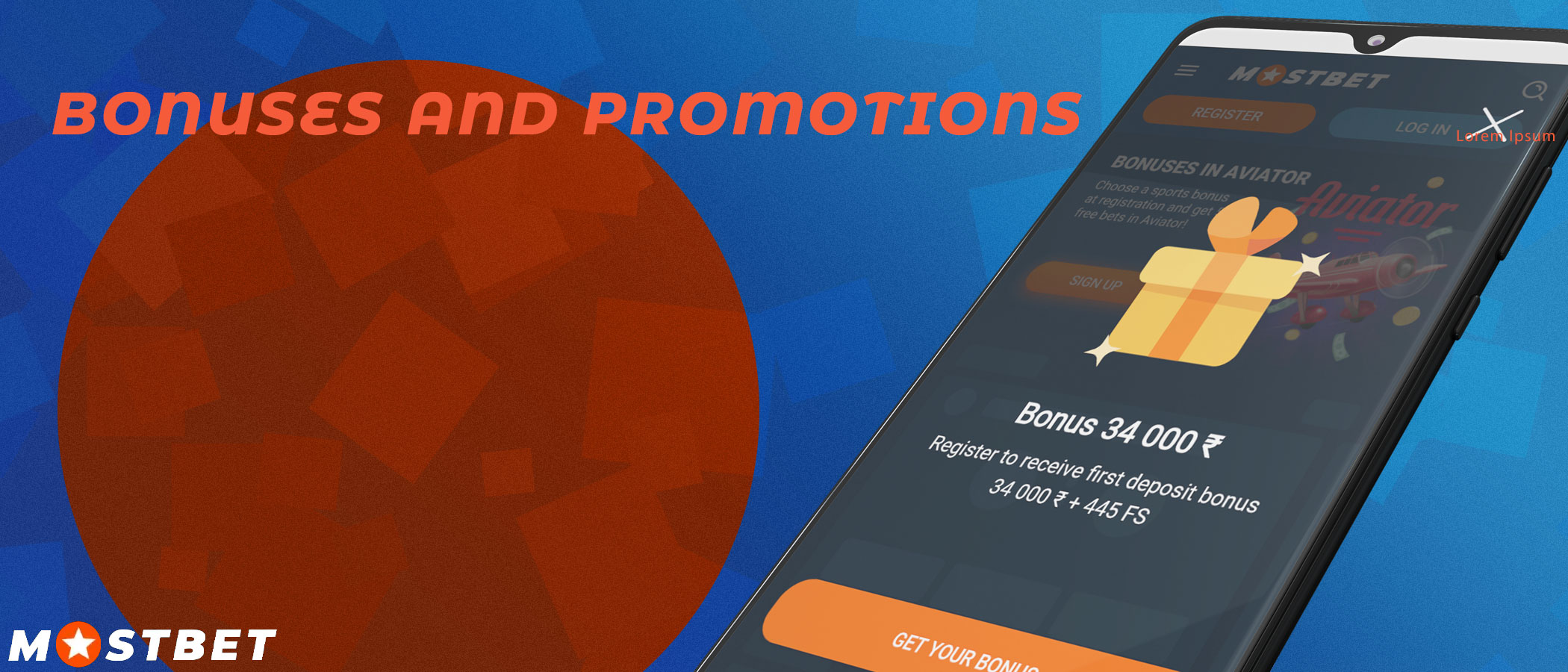 Mostbet offers special, exclusive bonuses for mobile app users.