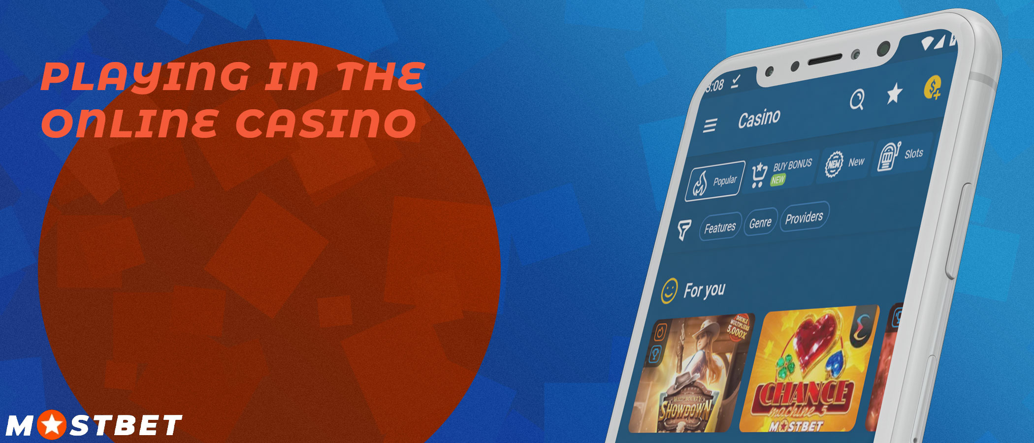 You can enjoy online casino games with the Mostbet mobile app.