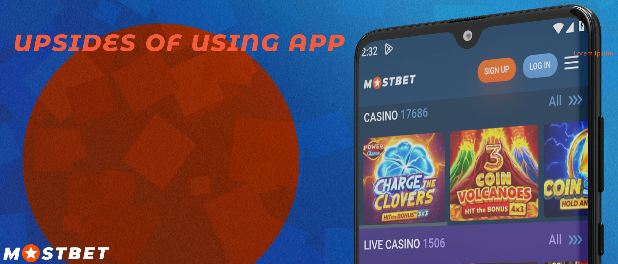 The Mostbet mobile app is a full-fledged casino and bookmaker on your phone.